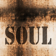 soul word music abstract grunge background
