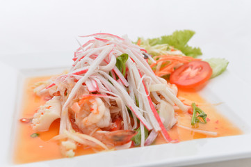 salad Seafood Thai Style in thai restaurant