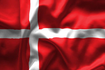 Denmark flag - obrazy, fototapety, plakaty