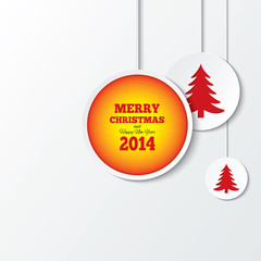 Obraz premium Christmas balls with christmas trees. New year.
