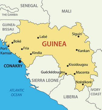 Republic of Guinea - vector map