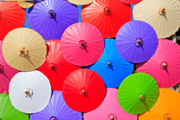 Handmade umbrella in ancient Thai style