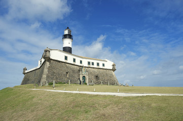 Fototapeta na wymiar Farol da Barra Salvador Brazil Lighthouse
