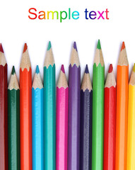 Fototapeta premium Colour pencils isolated on white