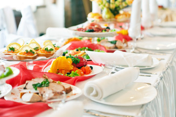 Wedding table setting
