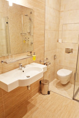 bathroom in the hotel