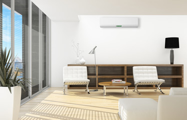 Interno con aria condizionata