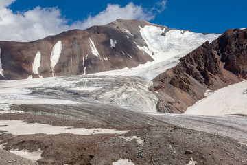 Mountain landscape of glacier. Tien Shan