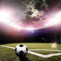 Fototapeta premium Obraz stadionu w światłach i błyskach