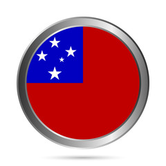 Samoa flag button.