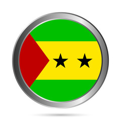 Sao Tome and Principe flag button