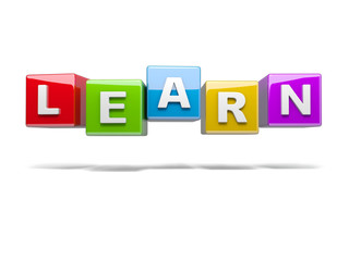 Inscription on the cubes of red,learn