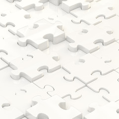 Puzzle pieces covered surface