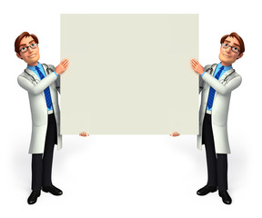 Doctor with sign