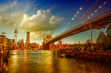 Fototapeta na wymiar New York City. Beautiful skyline in summer season