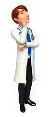 Doctor with thinking