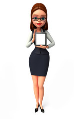 Fototapeta premium Young Business woman with i pad