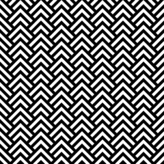 Black and white chevron geometric seamless pattern, vector