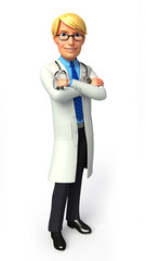 Doctor with folding hand