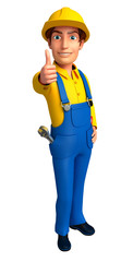 plumber with thumbs up