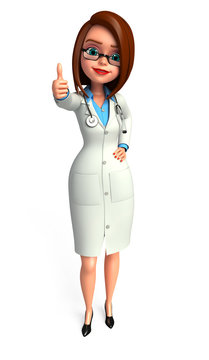 Lady Doctor with thumbs up
