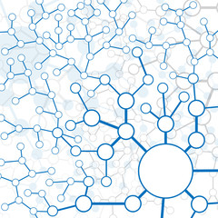 Molecule And Communication Background - Vector Illustration, Gra