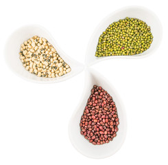 Fototapeta premium Black Eyed Peas, Mung Beans, Azuki Bean