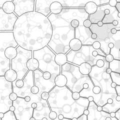 Molecule And Communication Background - Vector Illustration, Gra