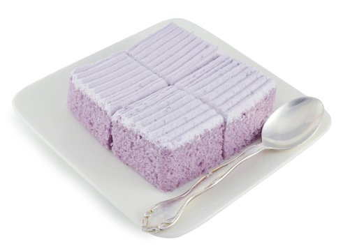 Slice Of Taro Cake