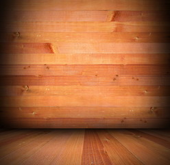 interior of a cabin with vignette