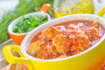 chicken with tomato sauce