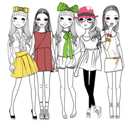 Five fashion girl