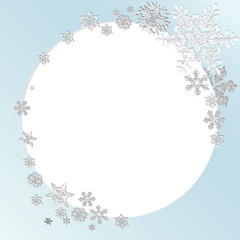 snowflake  on blue background 6