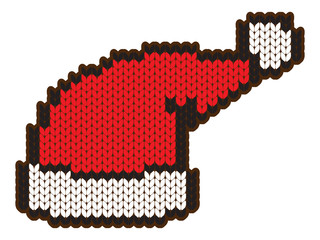 knitting wool santa hat