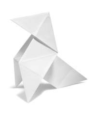 origami little bird - obrazy, fototapety, plakaty