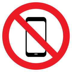 No phone vector sign