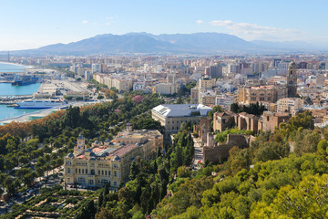 Fototapeta na wymiar View on Malaga, Andalusia, Spain