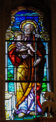 Saint Cristobal - Stained glass in Malaga