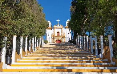 Gordijnen Guadalupe church, San Cristobal de las Casas, Mexico © Morenovel