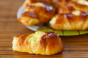 sweet homemade cheesecake with cottage cheese