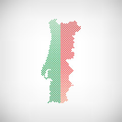 Portugal Flagge Karte