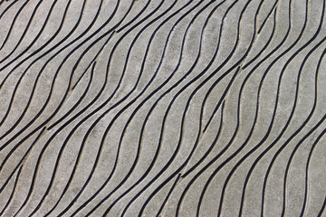 Patterned cement floor