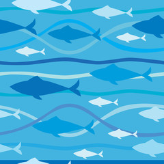 seamless pattern with fishes
