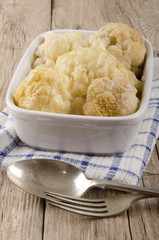 cooked warm cauliflower with spice