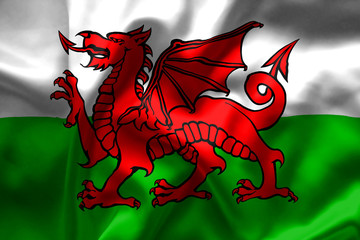 Wales flag - obrazy, fototapety, plakaty