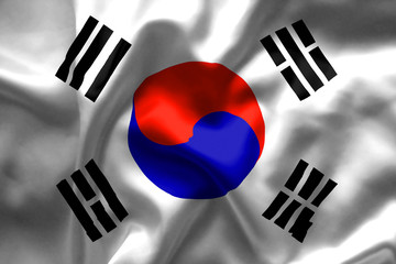 South Korea flag - obrazy, fototapety, plakaty