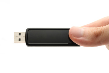 Hand holding Usb flash