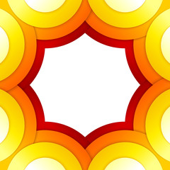 Abstract red and orange circles vector background
