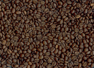 Coffee beans as background