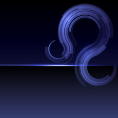 Abstract blue wave background with stripes